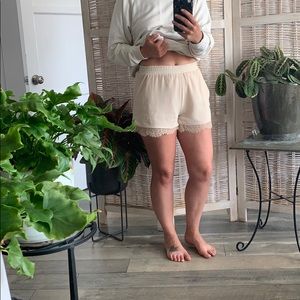 BCBG generation chiffon and lace shorts